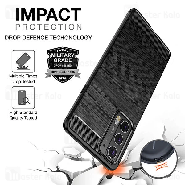 قاب فیبر کربنی موتورولا Motorola Edge 20 Rugged Armor Fiber Carbon