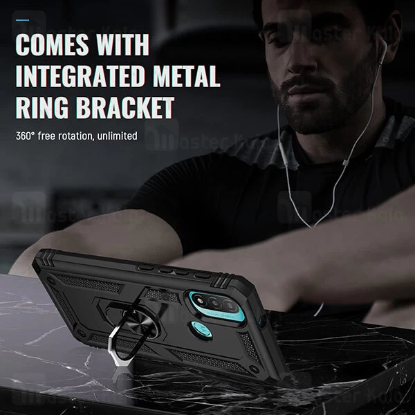 گارد محافظ ضد ضربه انگشتی موتورولا Motorola Moto E20 Armor Shockproof Case