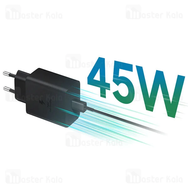 شارژر اصلی سوپر فست شارژ سامسونگ Samsung EP-T4511 Super Fast Charger 2.0 EU توان 45 وات با کابل