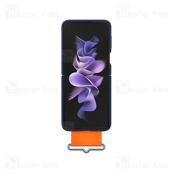 قاب سیلیکونی اصلی سامسونگ Samsung Galaxy Z Flip 3 5G Silicone Cover بند دار