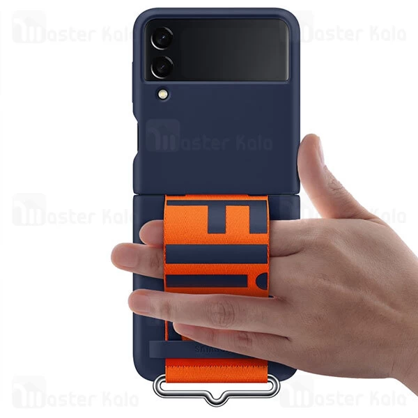 قاب سیلیکونی اصلی سامسونگ Samsung Galaxy Z Flip 3 5G Silicone Cover بند دار