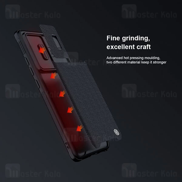 قاب فیبر نیلکین شیائومی Xiaomi 12 / 12X Nillkin Textured Pro Nylon Fiber Case دارای محافظ دوربین