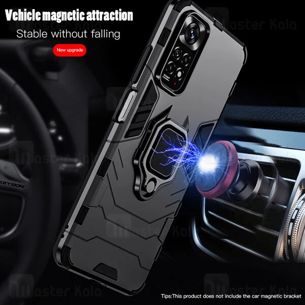 گارد ضد ضربه انگشتی Xiaomi Redmi Note 11 Pro Global / 11 Pro 5G Black Panther KEYSION Armor Ring