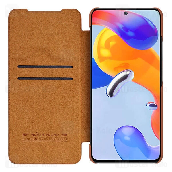 کیف چرمی نیلکین Xiaomi Redmi Note 11 Pro / Note 11E Pro Nillkin Qin Pro Leather دارای محافظ دوربین
