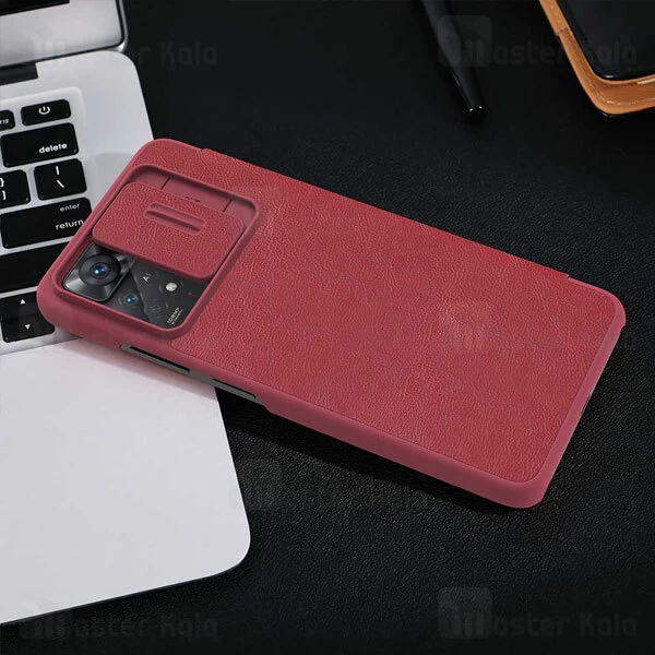 کیف چرمی نیلکین Xiaomi Redmi Note 11 Pro / Note 11E Pro Nillkin Qin Pro Leather دارای محافظ دوربین