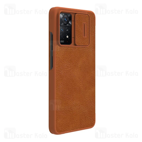 کیف چرمی نیلکین Xiaomi Redmi Note 11 Pro / Note 11E Pro Nillkin Qin Pro Leather دارای محافظ دوربین