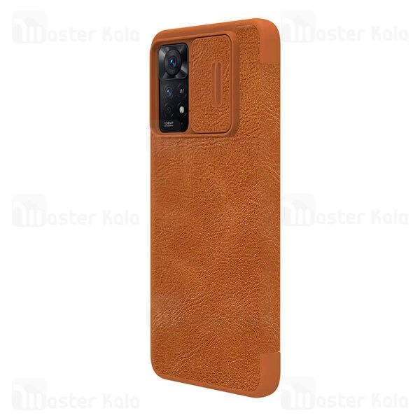 کیف چرمی نیلکین Xiaomi Redmi Note 11 Pro / Note 11E Pro Nillkin Qin Pro Leather دارای محافظ دوربین