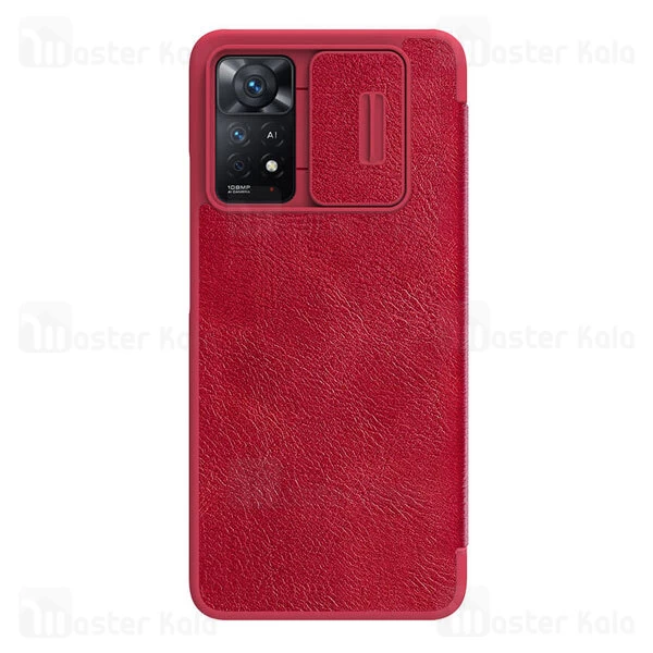 کیف چرمی نیلکین Xiaomi Redmi Note 11 Pro / Note 11E Pro Nillkin Qin Pro Leather دارای محافظ دوربین