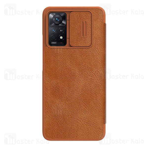 کیف چرمی نیلکین Xiaomi Redmi Note 11 Pro / Note 11E Pro Nillkin Qin Pro Leather دارای محافظ دوربین