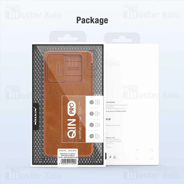 کیف چرمی نیلکین Xiaomi Redmi Note 11 Pro / Note 11E Pro Nillkin Qin Pro Leather دارای محافظ دوربین