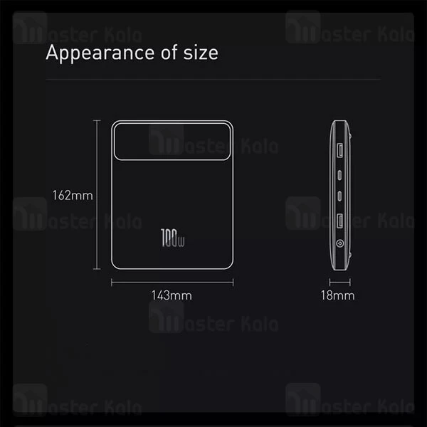 پاوربانک 20000 بیسوس Baseus Blade PPBLD100-X توان 100 وات با کابل