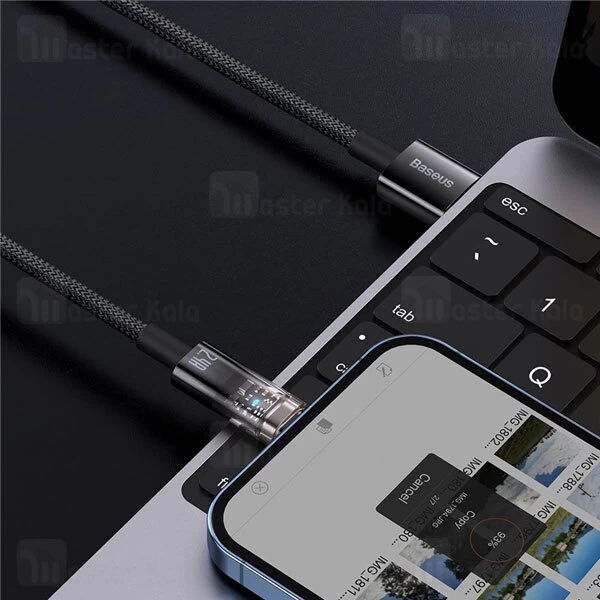 کابل لایتنینگ هوشمند بیسوس Baseus CATS000401 Explorer طول 1 متر توان 2.4