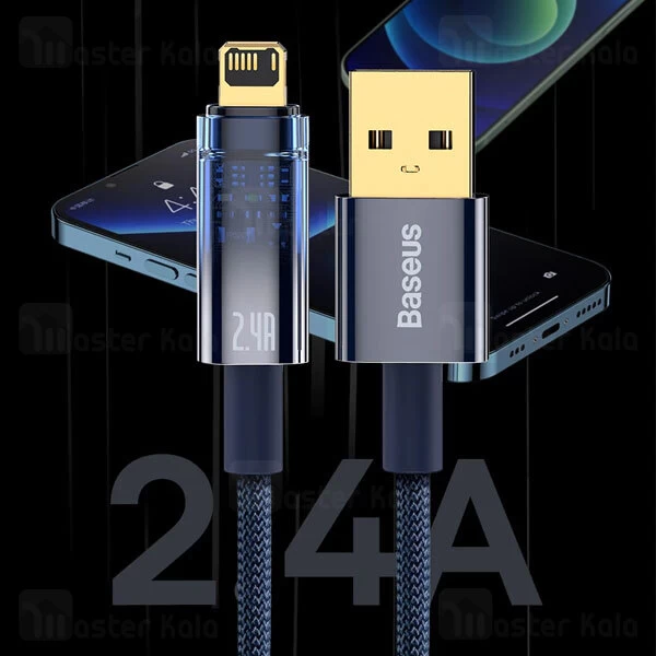کابل لایتنینگ هوشمند بیسوس Baseus CATS000401 Explorer طول 1 متر توان 2.4