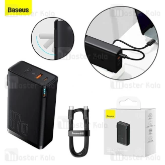 پاوربانک 10000 و شارژر دیواری بیسوس Baseus Power Station 4 PPHD010001 87W CN توان 87 وات با کابل