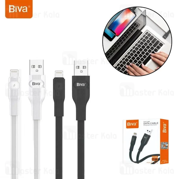 کابل لایتنینگ بیوا Biva C-01L طول 1 متر شدت جریان 2.4 آمپر