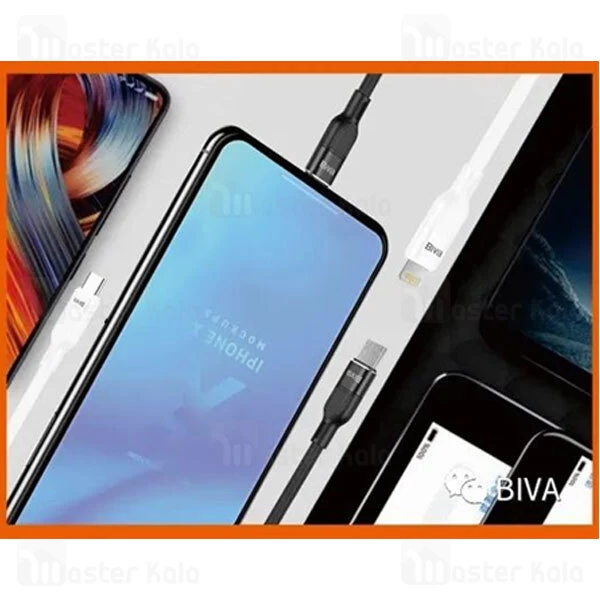 کابل لایتنینگ بیوا Biva C-02L طول 1.2 متر شدت جریان 2.4 آمپر