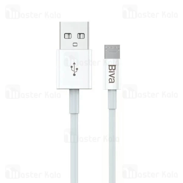 کابل میکرو یو اس بی بیوا Biva C-10V طول 1.2 متر شدت جریان 2.4 آمپر