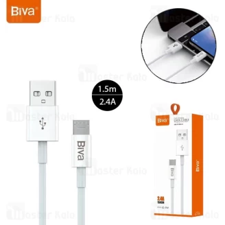 کابل میکرو یو اس بی بیوا Biva C-11V طول 1.5 متر شدت جریان 2.4 آمپر