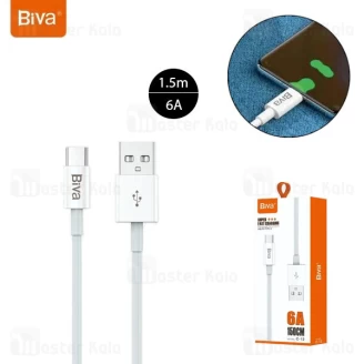 کابل Type C بیوا Biva C-12 طول 1.5 متر شدت جریان 6 آمپر