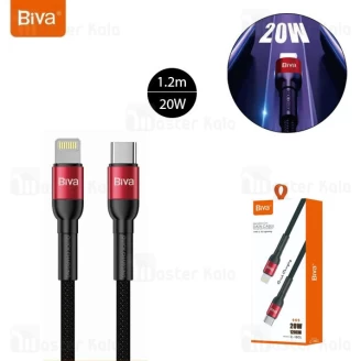کابل لایتنینگ به Type C بیوا Biva C-15CL طول 1.2 متر شدت توان 20 وات