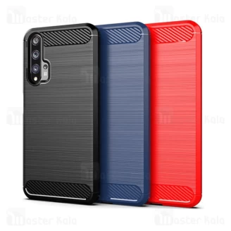 قاب محافظ ژله ای هواوی Huawei Nova 5T / Honor 20 Rugged Armor Fiber Carbon