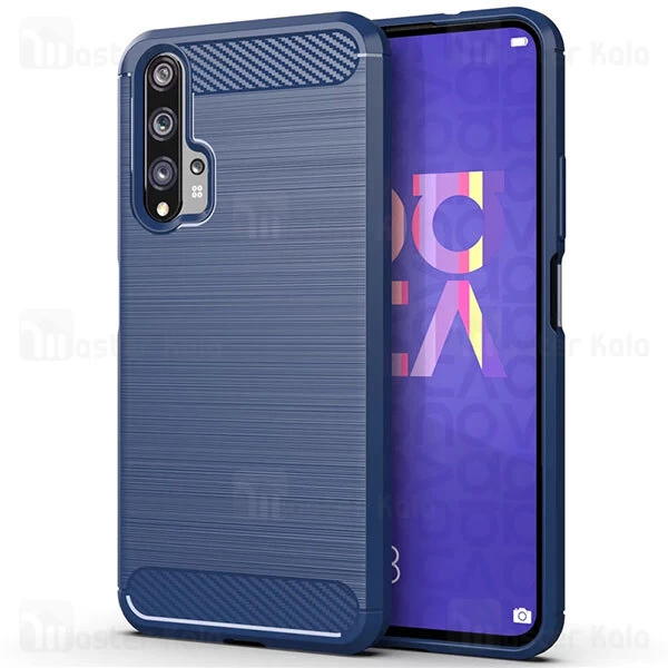 قاب محافظ ژله ای Huawei Nova 5T / Honor 20 Fiber Carbon Rugged Armor Case