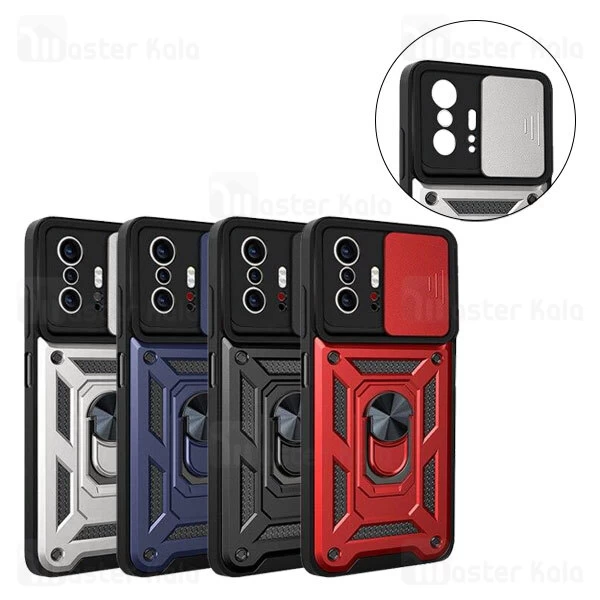 گارد محافظ ضد ضربه انگشتی Xiaomi 11T / 11T Pro SHUNIJA Armor Case دارای محافظ دوربین