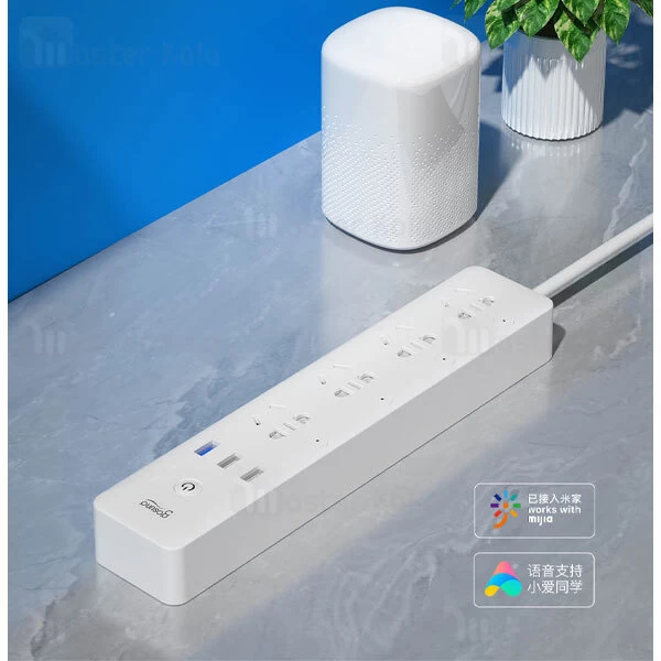 چندراهی برق هوشمند شیائومی Xiaomi Gosund CP5 دارای 3 پورت USB