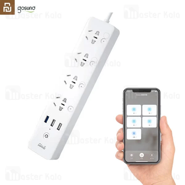 چندراهی برق هوشمند شیائومی Xiaomi Gosund CP5 دارای 3 پورت USB
