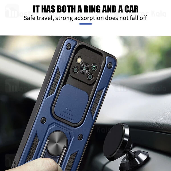 گارد محافظ ضد ضربه انگشتی Xiaomi Poco X3 / X3 NFC / X3 Pro SHUNIJA Armor Case دارای محافظ دوربین