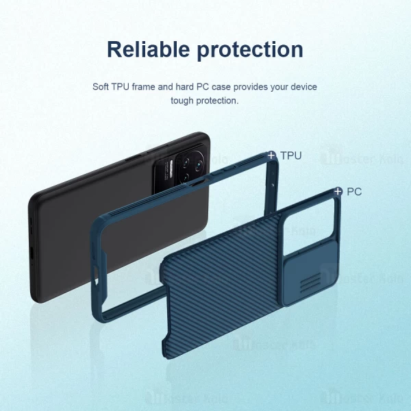 قاب محافظ Xiaomi Redmi K50 / K50 Pro Nillkin CamShield Pro Case دارای محافظ دوربین