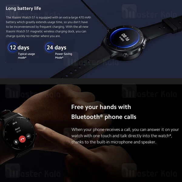 ساعت هوشمند شیائومی Xiaomi Watch S1 M2112W1 نسخه گلوبال + بند اضافه - با قابلیت پاسخ به تماس