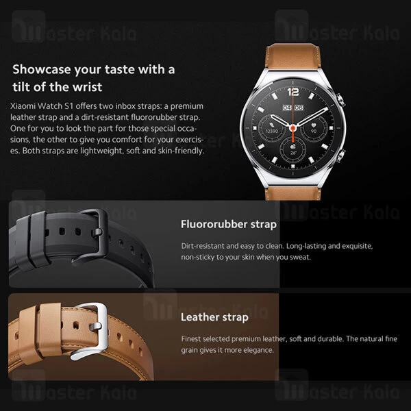 ساعت هوشمند شیائومی Xiaomi Watch S1 M2112W1 نسخه گلوبال + بند اضافه - با قابلیت پاسخ به تماس