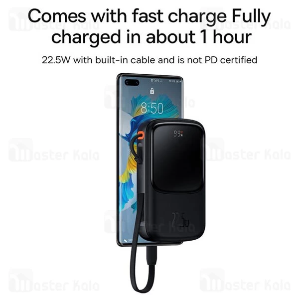پاوربانک 10000 بیسوس Baseus Qpow Pro PPQD020101 توان 22.5 وات و کابل تایپ سی