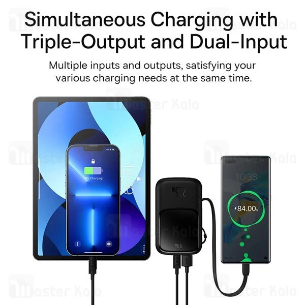 پاوربانک 10000 بیسوس Baseus Qpow Pro PPQD020101 توان 22.5 وات و کابل تایپ سی