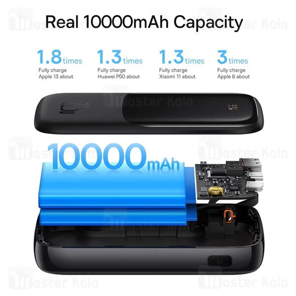 پاوربانک 10000 بیسوس Baseus Qpow Pro PPQD020101 توان 22.5 وات و کابل تایپ سی