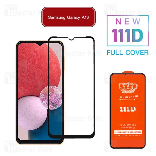 محافظ صفحه شیشه ای تمام صفحه تمام چسب سامسونگ Samsung Galaxy A13 4G 111D Glass