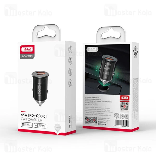 شارژر فندکی ایکس او XO CC43 توان 45 وات