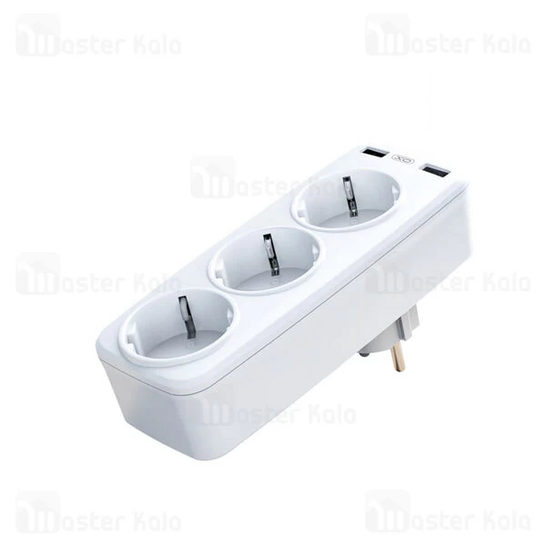 چندراهی برق و شارژر ایکس او XO WL08 دارای 2 پورت USB