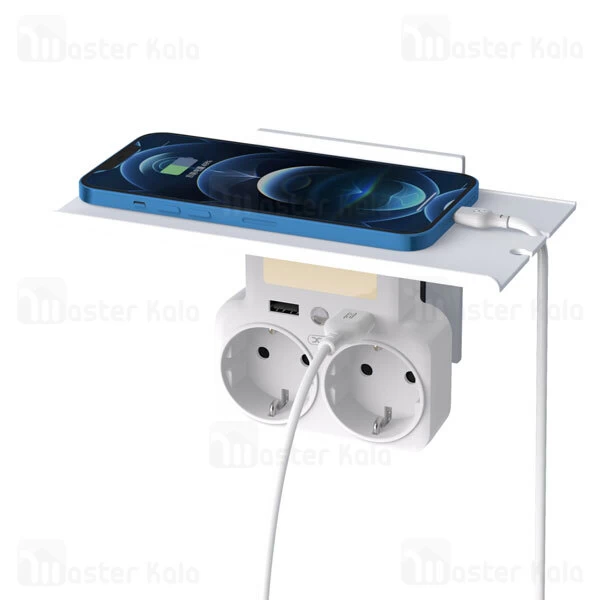 چندراهی برق و شارژر ایکس او XO WL09 دارای 2 پورت USB