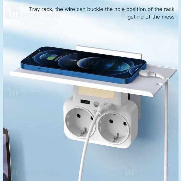 چندراهی برق و شارژر ایکس او XO WL09 دارای 2 پورت USB