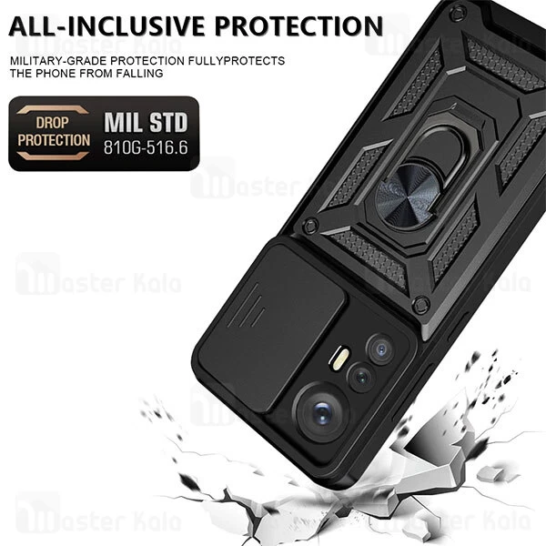 گارد محافظ ضد ضربه انگشتی Xiaomi 12 Lite SHUNIJA Case دارای محافظ دوربین