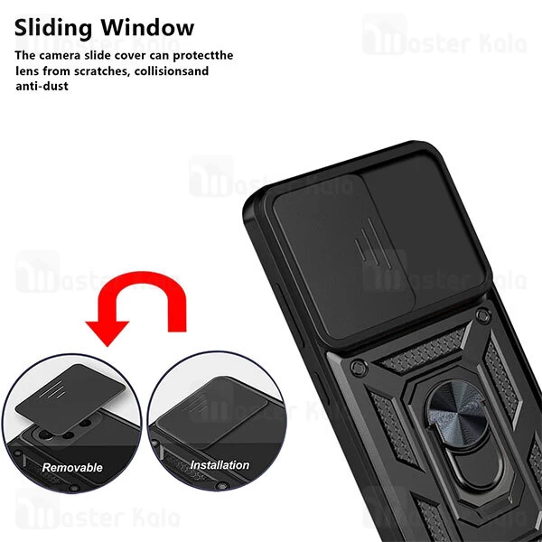 گارد محافظ ضد ضربه انگشتی Xiaomi 12 Lite SHUNIJA Case دارای محافظ دوربین