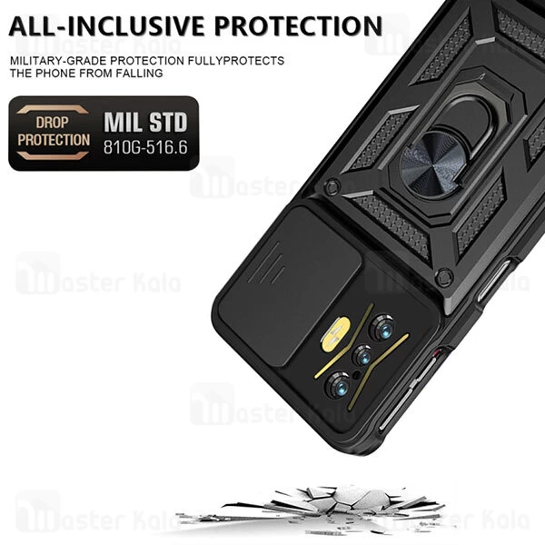 گارد محافظ ضد ضربه انگشتی Xiaomi Poco F4 GT SHUNIJA Case دارای محافظ دوربین