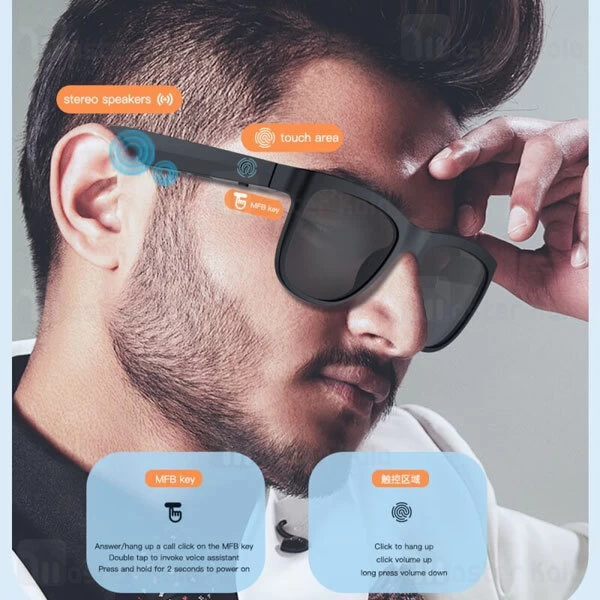 عینک آفتابی و هندزفری بلوتوث ایکس او Xo E6