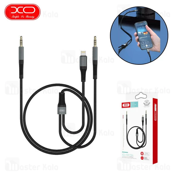 کابل تبدیل دو کاره لایتنینگ به AUX ایکس او Xo NB178A طول 1 متر