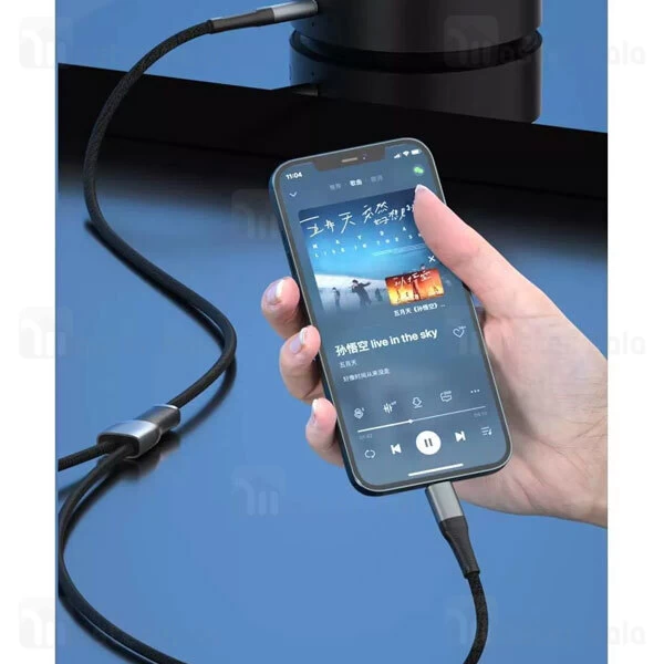 کابل تبدیل دو کاره لایتنینگ به AUX ایکس او Xo NB178A طول 1 متر