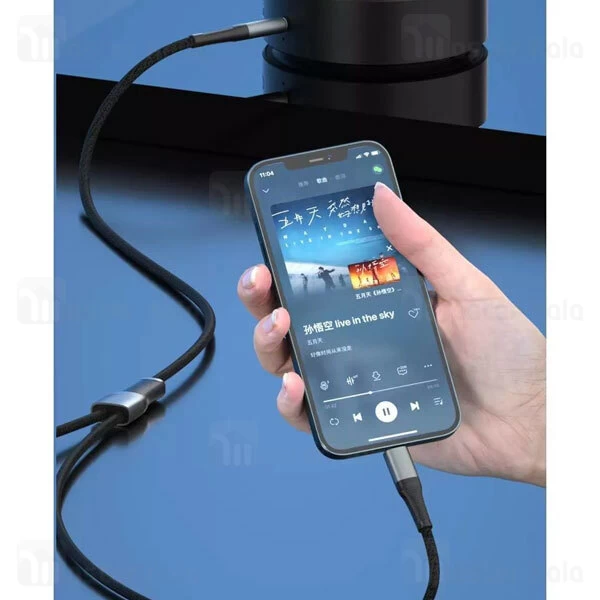 کابل تبدیل دو کاره Type C به AUX ایکس او Xo NB178B طول 1 متر