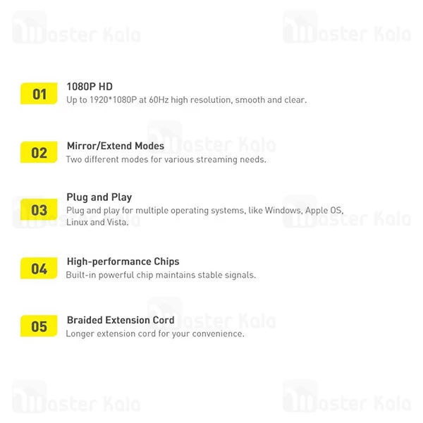 کابل تبدیل HDMI به VGA بیسوس Baseus Lite WKQX010101