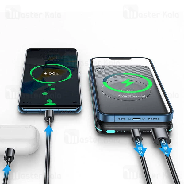 پاوربانک وایرلس 10000 مگنتی جویروم Joyroom JR-W040 توان 20 وات